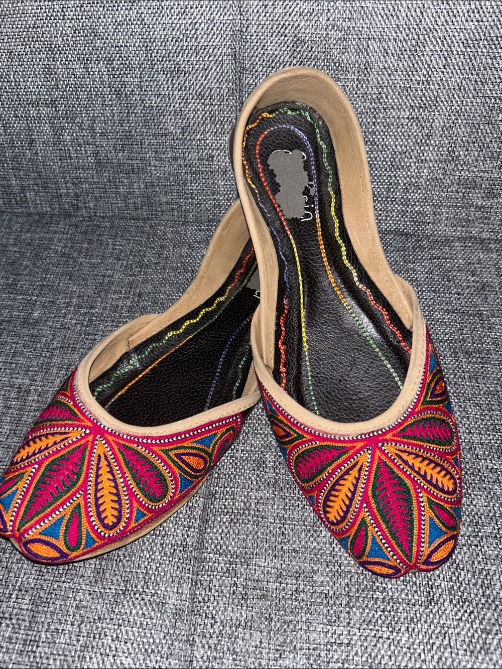 Embroidered Multicolor Women’s Slip-On Flats - Picture 7 of 7